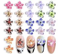 Cristallo di ghiaccio gelatina morbida Spot Lily Flower Nail Charms Gradiente di colore irregolare colorato 3D Giglio Fiore Charms Unghie Primavera Estate Giglietti Fiori Chiodi Ciondoli in Resina