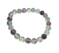 Cristallo di miracolo 8 mm pietra preziosa fluorite bracciale cristallo guarigione da uomo e da donna regalo di moda Wicca Jewelry meditazione energia positiva salute, ricchezza successo artigianale