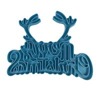 Cristallo Epossidico Stampo Cervo per Testa Buon Natale Lettera Parete Elenco Decorazione Ornamenti di Natale Mo Testa di Cervo Silicone