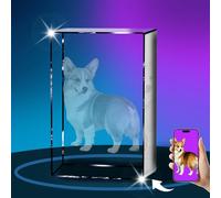 Cristallo fotografico olografico 3D personalizzato, incisione 3D personalizzata incisa, regalo personalizzato per la festa della mamma, personalizzato 3D cubo foto regalo per lutto cane, San Valentino