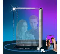 Cristallo fotografico olografico 3D personalizzato, personalizzato con la tua immagine, regali personalizzati per lutto per animali domestici per gatto, fidanzata di cristallo laser 3D personalizzata