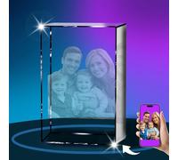 Cristallo laser 3D personalizzato, personalizzato con la tua immagine, regali di lutto personalizzati, cristallo fotografico 3D da tavolo per regali commemorativi per gatti