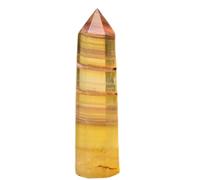 Cristallo naturale grezzo 1PC Pietra di cristallo Pietre naturali Punto di cristallo Torre Ametista Quarzo rosa Pietra Reiki Obelisco Decorazione della casa PEIQIYIN ( Color : Yellow Fluorite , Size :