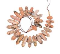 Cristallo naturale Grezzo Naturale Oro Ossidiana Cristallo Quarzo Filo Grobe Wies Perline Ciondolo for Collana Orecchini Spinello Pietra Luce Solare Pietra Naturale Collezioni di casa ( Color : 29 , S