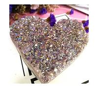 Cristallo naturale grezzo Oggettistica for la casa Geode di ametista Pietre del cuore Cristalli curativi di cristallo Pietre Titanio Arcobaleno Aura Ametista Cluster Angelo Aura Quarzo Reiki ( Size :