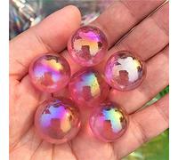 Cristallo naturale grezzo regalo per la famiglia 6 pezzi bella arcobaleno aura sfera di cristallo angelo aura titanio quarzo cristallo naturale decorazione per la casa pietra portafortuna (colore