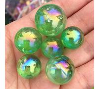Cristallo naturale grezzo regalo per la famiglia 6 pezzi bella arcobaleno aura sfera di cristallo angelo aura titanio quarzo cristallo naturale decorazione per la casa pietra portafortuna (colore
