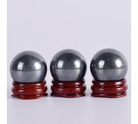 Cristallo naturale grezzo Sfera di ematite naturale Sfera di quarzo e naturale 30mm Massaggio manuale Sfera di cristallo Accessorio for la casa Feng Shui (Color : 3 Pieces)