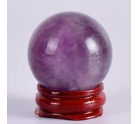 Cristallo naturale grezzo Sfera di fluorite naturale Sfera naturale e quarzo Massaggio manuale Sfera di cristallo Feng Shui Accessorio for la casa (Color : 35mm)