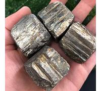 Cristallo naturale Pirite naturale, minerale irregolare, pietra di cristallo Lron, quarzo grezzo, esemplare di insegnamento, ornamenti di pietre preziose in cristallo di quarzo (3 pezzi 280-300 g)
