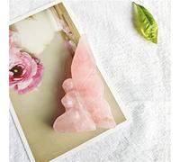 Cristallo naturale ruvido cristallo naturale intaglio mestiere rosa quarzo rosa farfalla fiaba ornamento adatto for la casa (Color : Rose Crystal, Size : 7-8cm)