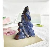 Cristallo naturale ruvido cristallo naturale intaglio mestiere rosa quarzo rosa farfalla fiaba ornamento adatto for la casa (Color : Sodalite, Size : 7-8cm)