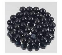 Cristallo Naturale Ruvido di Pietra Naturale Agate Nera Perle Perle distanziali a Distanza Sciolta Rotonda per Gioielli Che producono 6/8/10 mm Bracciale per Collana Fai-da-Te Bracciale da 15