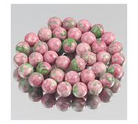 Cristallo naturale ruvido in pietra naturale rosa pioggia colorata verde rapi di pioggia rotonde perle sciolte per gioielli che producono una donna bracciale da donna fai-da-te 4/6/8/10/12 mm Crystal