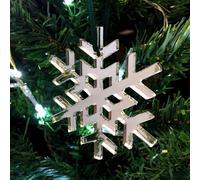 Cristallo Neve Decorazioni Albero di Natale - Confezione 10 x 7cm - Vari Colori