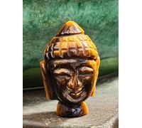 Cristallo occhio di tigre testa di Buddha intagliata cristallo pietra prezios...