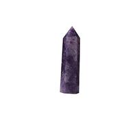 Cristallo Quarzo viola naturale Clinopirosseno Esagono Pilastro Nuvola viola Madre Cristallo Punto Decorazione domestica Pietra (Color : Purple Cloud Mother, Size : 5-6cm)