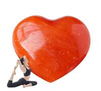 Cristallo rosso avventurina - Cristalli curativi naturali a forma di cuore | Pietre di palma, cristallo rosso, pietra 'amore di San, bel regalo per alleviare lo stress per donne e