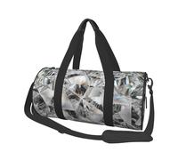 Cristallo stile trama diamante, Borsone da viaggio di grande capacità Borsa rotonda Borsa da viaggio sportiva Borsa da viaggio Borsa da fitness