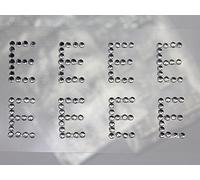 Cristallo Strass autoadesivi Lettere e per Biglietti e inviti - 10/Fogli