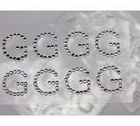 Cristallo Strass autoadesivi Lettere g per Biglietti e inviti - 10/Fogli