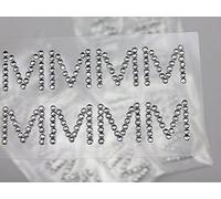 Cristallo Strass autoadesivi Lettere per Biglietti e inviti M - 10/Fogli