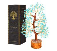 Cristallo turchese - Bonsai, alberi artificiali, albero della vita dei chakra, albero di cristallo, decorazione dell'albero della vita, cristallo regalo per donne, regali di cristallo