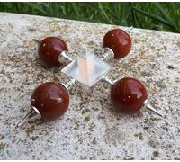 cristalloterapia GENERATORE PIRAMIDE PIETRA QUARZO IALINO SFERE DIASPRO ROSSO