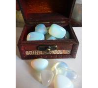 cristalloterapia SCRIGNO BAULE OPALITE pietra dura luna cristallo energia roccia
