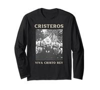 Cristeros Viva Cristo Rey Cattolico Romano Sacro Maglia a Manica