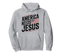 Cristiani Patriottici America Needs Jesus Felpa con Cappuccio