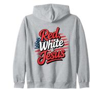 Cristiani Patriottici Red White Jesus Felpa con Cappuccio
