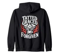 Cristiano Biker Tatted Graced Forgiven Felpa con Cappuccio