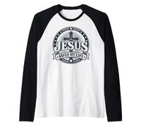 Cristiano Fede Croce Testimonianza Religioso Design Maglia con Maniche Raglan