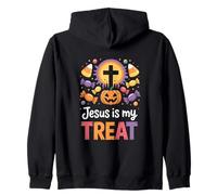 Cristiano Gesù è Il Mio Dolce Halloween Felpa con Cappuccio
