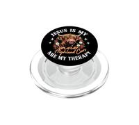 Cristiano Gesù è il mio Salvatore Le mucche delle Highland sono la mia terapia PopSockets PopGrip per MagSafe