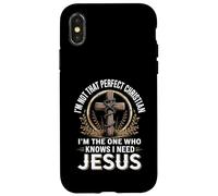 Cristiano imperfetto Gesù Amore Religioso Fede Croce Custodia per iPhone X/XS