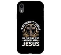 Cristiano imperfetto Gesù Amore Religioso Fede Croce Custodia per iPhone XR