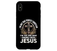 Cristiano imperfetto Gesù Amore Religioso Fede Croce Custodia per iPhone XS Max