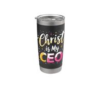 Cristiano Imprenditore Piccolo Imprenditore Gesù Cristo Bicchiere termico in acciaio inox doppia parete