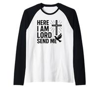 Cristiano ispiratore, eccomi, Signore, mandami Cristiano Maglia con Maniche Raglan