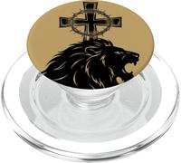 Cristiano Leone Di Giuda Croce Corona E Spine Fede PopSockets PopGrip per MagSafe