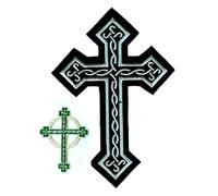 Cristiano Motociclista Jacket-Back Grande Crocifisso Maltese Iron Croce 2-PATCH: