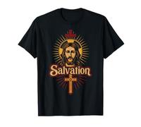 Cristiano Salvezza Gesù Cristo Croce Fede Design Maglietta