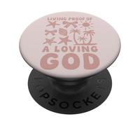 Cristiano vivente prova di un Dio amorevole spiaggia estate PopSockets PopGrip Adesivo