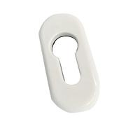 CRISTINA Borchia Ovale in Resina per Cilindro Bianca 68x32x8 mm