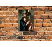 Cristo che porta la croce (1580) di El Greco, stampa icona cristiana cattolic...