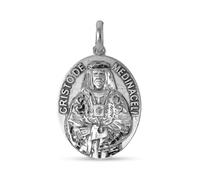 Cristo di Medinaceli Medaglia in argento sterling massiccio 925m 24mm.. Incisione inclusa nel prezzo - Personalizzabile - INCISIONE INCLUSA NEL PREZZO