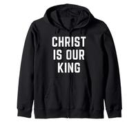 Cristo è Il Nostro re Cristiano Fede Bibbia Culto Abbigliamento Felpa con Cappuccio