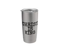CRISTO È IL RE GESÙ È IL RE CRISTIANESIMO Bicchiere termico in acciaio inox doppia parete